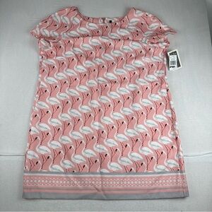 New! Julian Taylor Pink Flamingo Shift Dress Plus 22W #55417L Beach Coastal